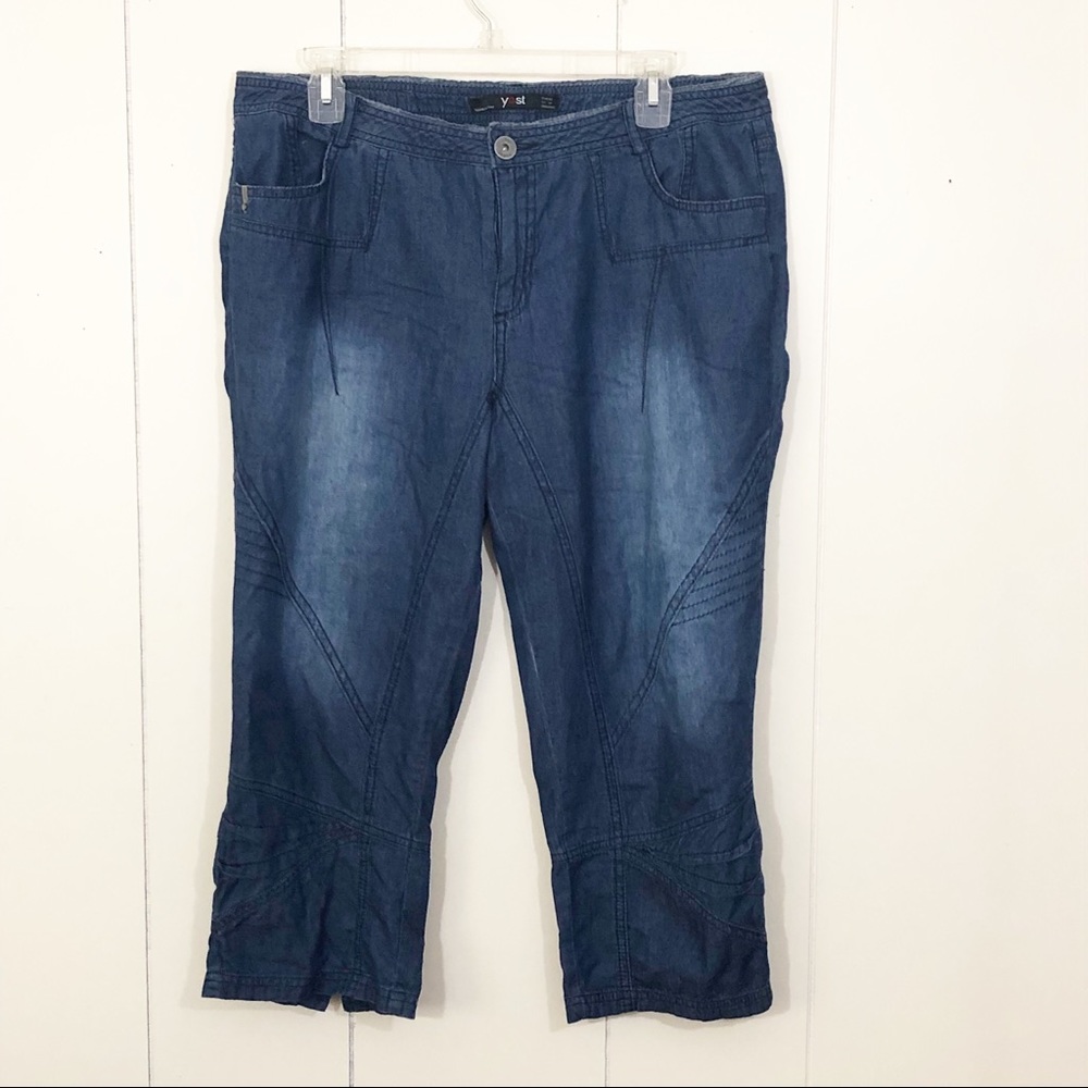 Yest Jeans Blue Cotton Capri Pants size 10/12